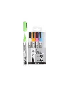 Creativ Company Kreidemarker Kräftige Farben 5 Stück, Mehrfarbig/Rosa