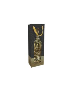 Braun + Company Flaschentasche  Vinothek 12 x 37 x 8 cm, Gold/Schwarz
