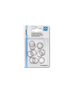 Robert Rieffel Schlüsselring 20 mm, 10 Stück, Silber