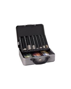 Robert Rieffel Geldkassette Moneta-Deluxe-Ch 30 x 24.2 x 10.2 cm, Grau