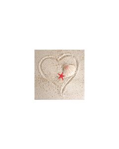 Braun + Company Papierservietten Herz im Sand 33 cm x 33 cm, 20 Stück