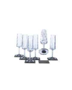 Silwy Outdoor-Champagnerglas Hightech-Kunststoffgläser, 6er-Set
