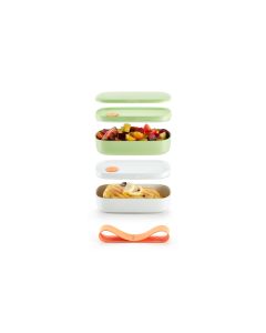 Lékué Lunchbox To go Grün/Weiss