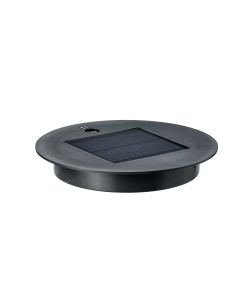 STT Solarpanel Rund 2000 mAh 20 cm, Schwarz