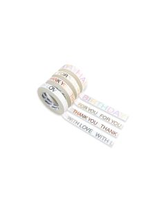 URSUS Washi Tape 10 m 4 Rollen, Mehrfarbig, Schöne Worte
