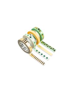 URSUS Washi Tape 10 m 4 Rollen, Mehrfarbig, Grafik