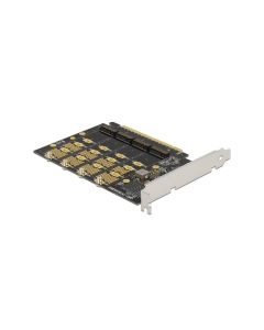 Delock Host Bus Adapter PCI-E-x16, 4x M.2 Key-M. NVME Bifurcation