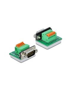 Delock Adapter Terminalblock RS232 DB9 Stecker horizontal 0 m