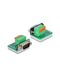 Delock Adapter Terminalblock RS232 DB9 Stecker vertikal 0 m