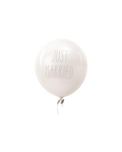Rico Design Luftballon Just Married Ø 30 cm, 12 Stück, Weiss