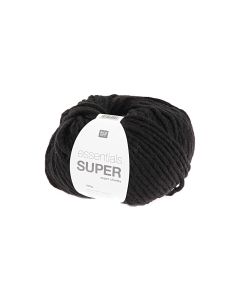 Rico Design Wolle Essentials Super Super Chunky 100 g Schwarz