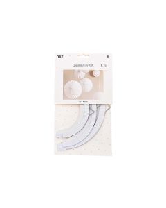 Rico Design Lampion 3-teilig, Weiss