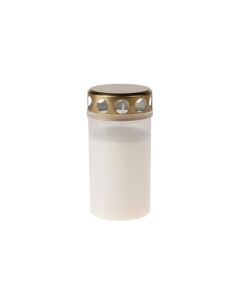 Opiflor Grabkerze Sesam Ø 6 cm, Weiss