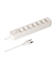 Max Hauri Steckdosenleiste Basic Line 7x T13 Schalter, Weiss