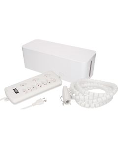 Max Hauri Kabelbox mit Steckerleiste 7x T13 Weiss