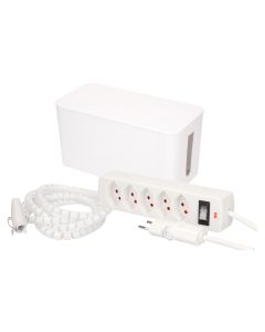 Max Hauri Kabelbox mit Steckerleiste 5x T13 Weiss