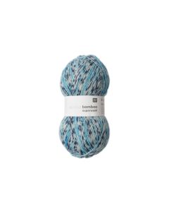 Rico Design Wolle Bamboo für Socken 4-fädig, 100 g, Denim