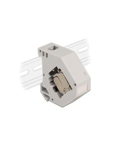 Delock Hutschienenhalter mit Keystone Modul RJ45 Buchse Cat.6A LSA