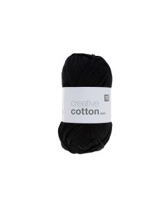 Rico Design Wolle Creative Cotton Aran 50 g Schwarz