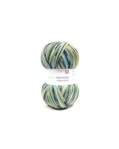 Rico Design Wolle Bamboo für Socken 4-fädig, 100 g, Grün