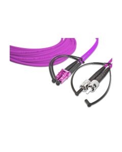 Lightwin LWL-Patchkabel Multimode LC – ST, OM4, Duplex, 1 m