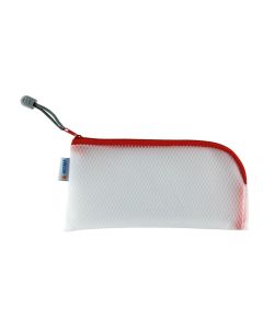HERMA Etui Mesh Bag 23 x 11 cm, Rot/Weiss