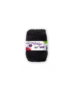 Wolly Hugs Wolle Makramee Rope 200 g, Schwarz