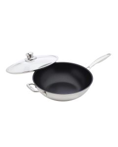 Swiss Diamond Wok XD Nonstick Clad mit Deckel 32 cm