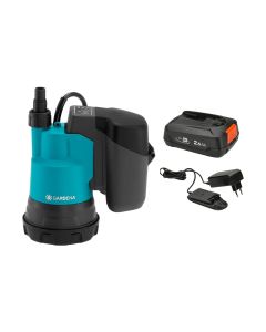 GARDENA Akku Klarwasser Tauchpumpe 2000/2 18 V P4A, Set
