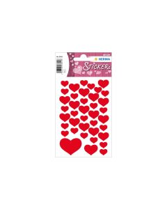 Herma Stickers Motivsticker Herzen klein 120 Stück Rot