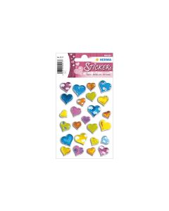 Herma Stickers 3D-Sticker Herzen Stone 25 Stück Mehrfarbig