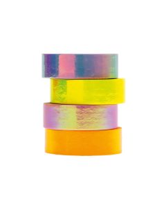 Rico Design Washi Tape Glänzend 4 Stück 1.5 cm x 5m
