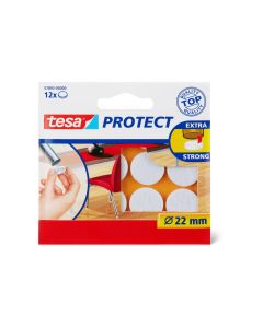 tesa Stuhlbeingleiter Protect Ø 22 mm 12 Stück, Weiss