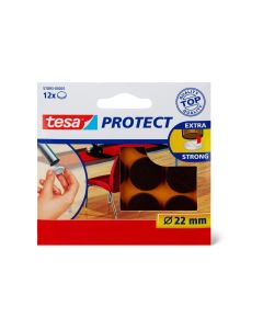 tesa Stuhlbeingleiter Protect Ø 22 mm 12 Stück, Braun