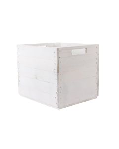 Holz Zollhaus Aufbewahrungskiste Vintage 33 x 38 cm, Weiss