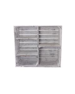 Holz Zollhaus Regal Vintage Shabby, Weiss, 77 x 68 cm