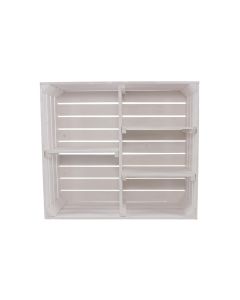 Holz Zollhaus Regal Vintage Weiss, 77 x 68 cm