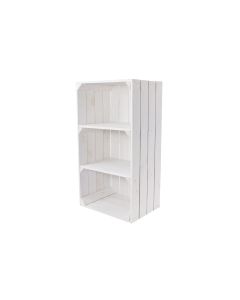 Holz Zollhaus Regal Vintage Weiss 40 x 75 cm
