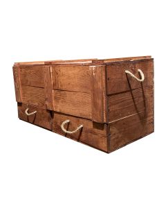 Holz Zollhaus Truhe Vintage Braun, 85 x 40 cm