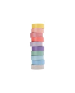 Rico Design Washi Tape Pastell mix  10 Stück Mehrfarbig