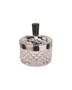 Dameco Aschenbecher mit Schleuderdeckel, Transparent