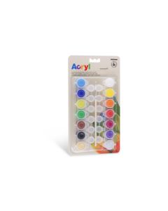 Primo Acrylfarbe 14 x 4.5 ml, Mehrfarbig