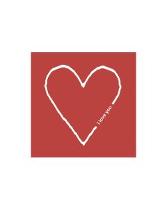 Paper + Design Papierservietten I love you 33 cm x 33 cm, 20 Stück