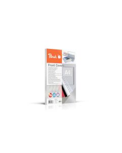 Peach Einbanddeckel A4, 0.18 mm, 100 Stück, Glatt, Transparent