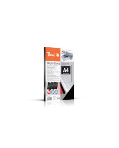 Peach Einbanddeckel High Gloss A4, 250 g/m², 100 Stück, Schwarz
