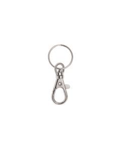 Glorex Schlüsselanhänger mit Karabiner, Ø 25 mm, Silber