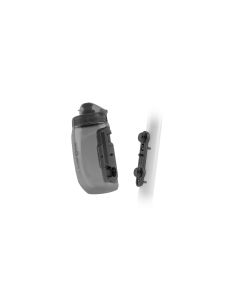 FIDLOCK Bidon Twist 0.45 l, Schwarz/Transparent mit Halterung