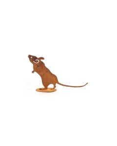 Ambiance Dekofigur Maus auf Platte, stehend
