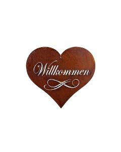 Ambiance Hängedekoration Herz Willkommen, 30 cm