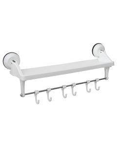 Eurotrail Saugnapf-Regal mit Haken Weiss